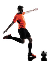 Soccer player Man Isolated silhouette