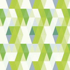 Seamless green vector pattern with triangles background