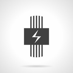 Electric heating black design vector icon