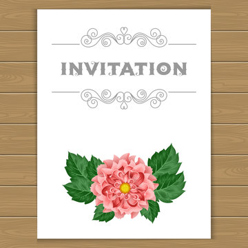 Floral invitation template