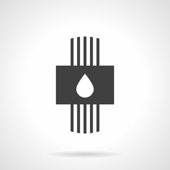 Plumbing system black design vector icon
