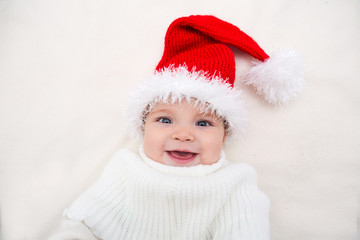 little baby with Santa costume

