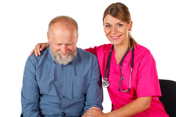 Senior man at the doctor