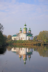 Fototapeta premium The Republic of Karelia. City Olonets. Cathedral of the Smolensk Icon of the Mother