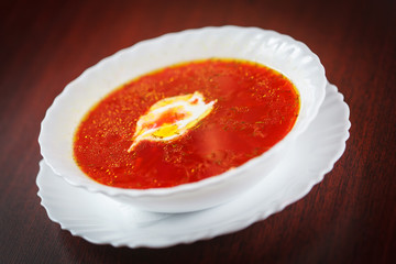 Beetroot borsch soup
