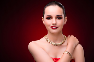 Woman in glamourous concept with jewelry