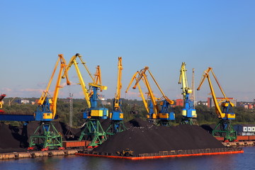 Coal in Riga port