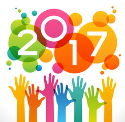 Vector 2017 Happy New Year background.