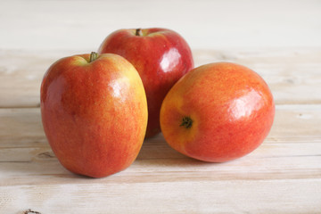 Jazz Apples or cultivar Scifresh a hybrid of Royal Gala and Braeburn developed in New Zealand