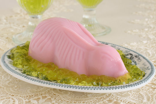 Blancmange An Old Fashioned Dessert Made In A Rabbit Shaped Mould