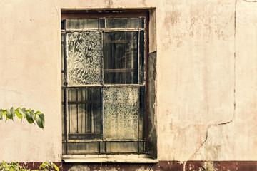 Old window in wall