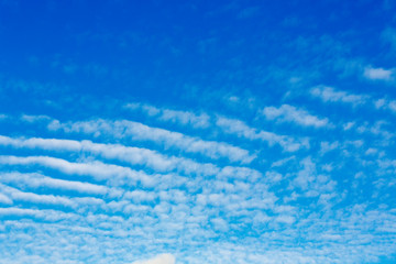 White clouds in the blue sky