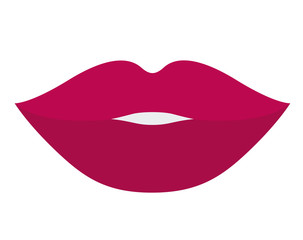 Mouth cartoon icon. Female sexy and lips theme. Colorful design. Vector illustration