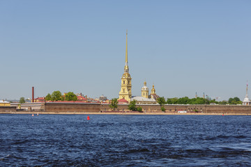 Peter and Paul Fortress in sunny day