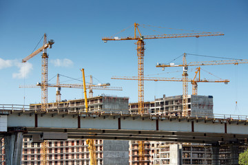 Cranes and building construction