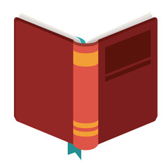 Book icon. literature education and learning theme. Isolated design. Vector illustration