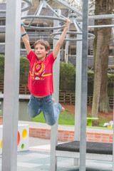 Obraz premium outdoor portrait of young happy smiling teen boy on sport/fitnes