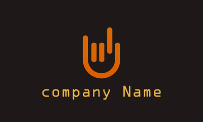 Fototapeta na wymiar Hand stylized line logo
