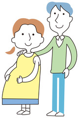 妊婦と夫