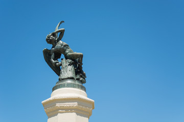 Fountain of the Fallen Angel or Monument to the Devil, Detail - Park of the Pleasant Retreat,...