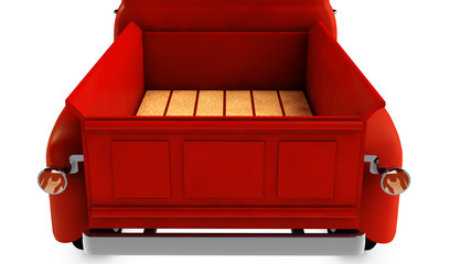 empty trunk of a car 3d render