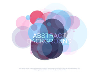 Abstract background of colorful circles on a white background. Vector
