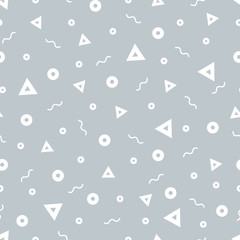 Geometric Vector pattern with black and white. Form a triangle,  line,  circle.