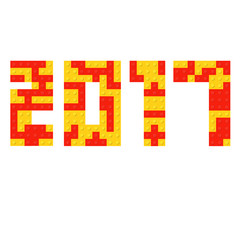 text in style of old 8-bit video games.