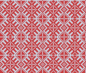 Fototapeta premium Ukrainian style seamless knitted pattern