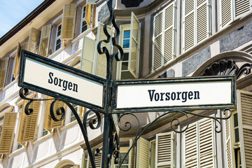 Obraz premium Schild 128 - Vorsorgen