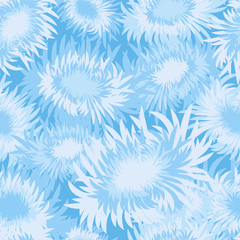 Seamless decorative vector background with chrysanthemums. Chung Yeung Festival. Holiday of Double Ninth Festival. Print. Repeating background. Cloth design, wallpaper.