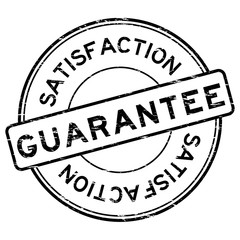 Grunge black guarantee satisfaction rubber stamp