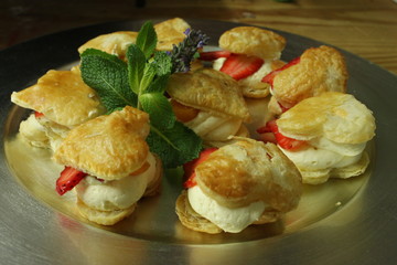 delicious scones on a silver plate
