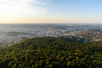 View to Stuttgart city in Germany - beautiful landscape in the summer