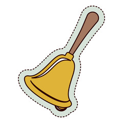 Bell icon. Merry Christmas season and decoration theme. Isolated design. Vector illustration