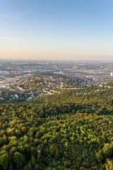View to Stuttgart city in Germany - beautiful landscape in the summer