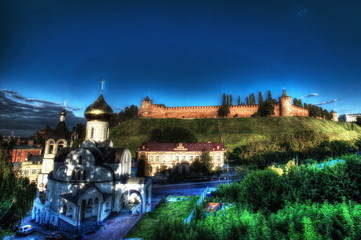 Fototapeta na wymiar view of the Nizhny Novgorod Kremlin.HDR image