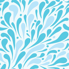 seamless pattern blue water drops splashing up fountain textiles