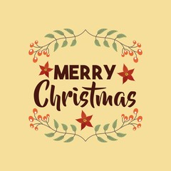 happy merry christmas card icon vector illustration design