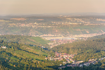 View to the Neckar Valley  at Frauenkopf, Hedelfingen and Obertuerkheim