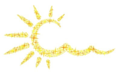 Logo sun with stars.