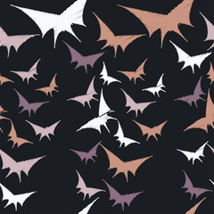 Vector butterflies pattern. Abstract seamless background.  Print. Repeating background. Cloth design, wallpaper.
