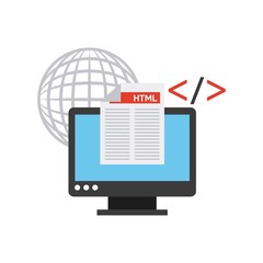 software programming concept icon vector illustration design