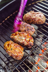 grilled cutlets with vegetables