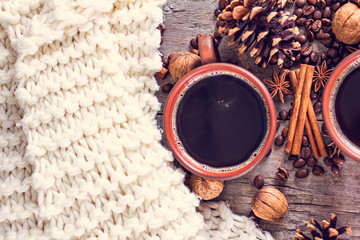 Coffee, Christmas still life.