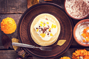 Pancake with pumpkin