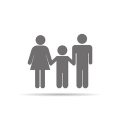 Family icon in flat style isolated on grey background. Parents symbol for your web site design, logo, mobile app vector illustration