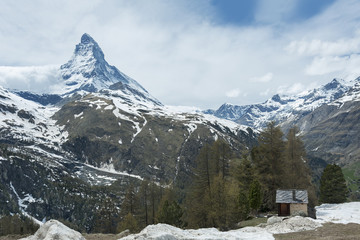 Zermatt and Mountain Matterhorn in Switzerland