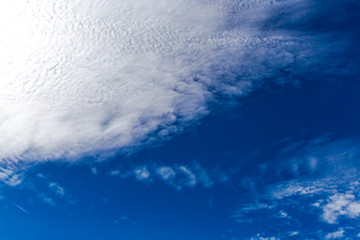 White clouds on blue sky
