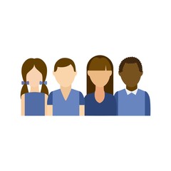 Fototapeta premium people avatars community group vector illustration design